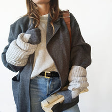 Carica l'immagine nel visualizzatore di Gallery, Guanto UN/PAIR Grigio perla con terzo nocciola