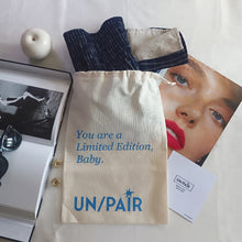 Load image into Gallery viewer, Blue minidress with white checks and ecru linen back