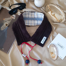 Carica l'immagine nel visualizzatore di Gallery, COLLO UN/PAIR QUADRATINI GIALLI MONTONCINO TESTA DI MORO