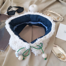 Carica l'immagine nel visualizzatore di Gallery, COLLO UN/PAIR DENIM MONTONCINO CREMA LACCIO VERDE