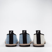 Carica l'immagine nel visualizzatore di Gallery, UN/PAIR celeste nastro beige