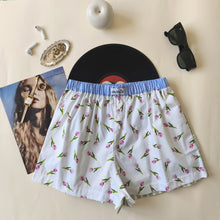 Carica l'immagine nel visualizzatore di Gallery, Boxerina Tulipani e retro a righe verdi con tasche
