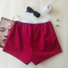 Load image into Gallery viewer, Red checkered shorts with red back
