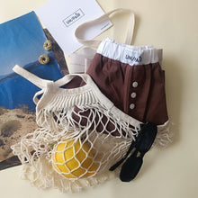 Load image into Gallery viewer, Hazelnut and Écru Shorts
