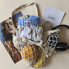 Carica l'immagine nel visualizzatore di Gallery, Boxerina Tulipani e retro a righe verdi con tasche
