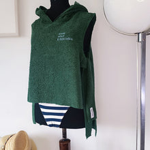 Load image into Gallery viewer, Green Sleeveless Poncho with embroidery
