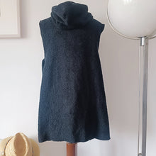 Load image into Gallery viewer, Black Sleeveless Poncho
