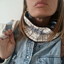 Load image into Gallery viewer, COLLAR UN/PAIR YELLOW SQUARES MONTONCINO DARK BROWN
