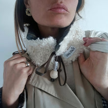 Load image into Gallery viewer, COLLAR UN/PAIR GREY CHECKS CREAM MONTONCINO
