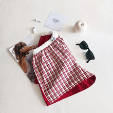 Load image into Gallery viewer, Red checkered shorts with red back
