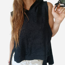 Load image into Gallery viewer, Black Sleeveless Poncho
