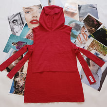 Load image into Gallery viewer, Red Sleeveless Poncho
