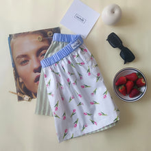Carica l&#39;immagine nel visualizzatore di Gallery, Boxerina Tulipani retro righe verdi con tasche
