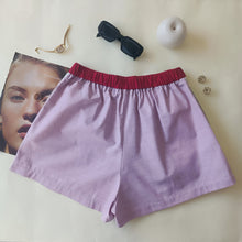 Load image into Gallery viewer, Green striped boxerina and antique pink colour with pockets
