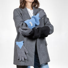 Load image into Gallery viewer, UN/PAIR Two light blue gloves and a third black glove
