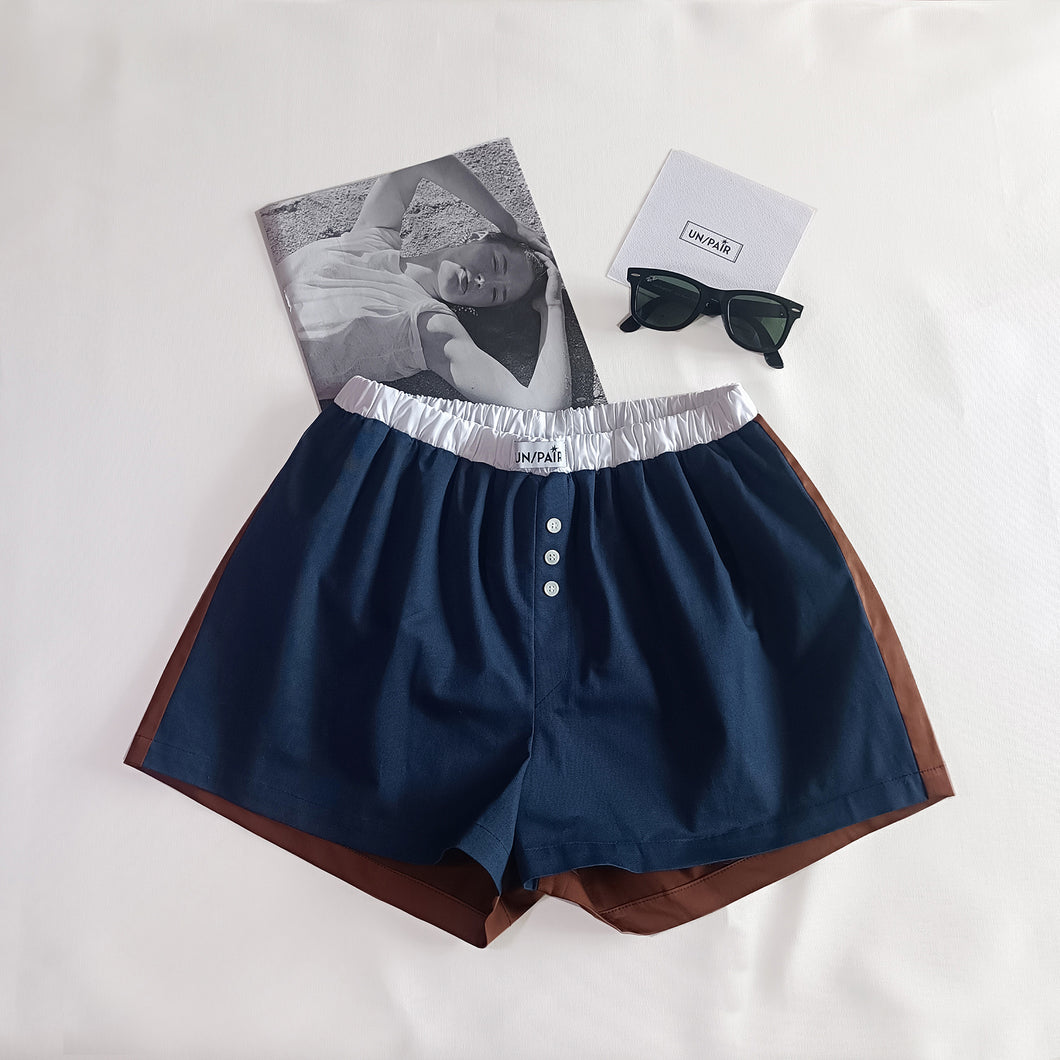 Blue and Hazelnut Shorts