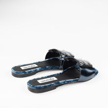 Carica l&#39;immagine nel visualizzatore di Gallery, Sandalo UN/PAIR Blu con terza mascherina argento
