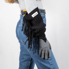 Load image into Gallery viewer, UN/PAIR glove with Black fringes with white third
